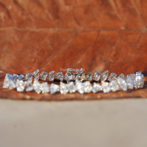 Bracelet tennis en or multi-couleurs certifié IGI, style punk, avec diamants de laboratoire multi-formes de 9,6 carats, vente en gros OEM - Product Image 3