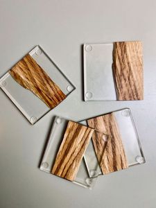 High Quality Home <b>Bar</b> Epoxy Resin Decoration Coaster for Cup Leaf Coaster Shaped Resin Black Gold <b>Mats</b> Accessories Europe Style - Product Image 3