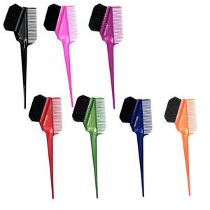 Pinceau de coloration capillaire K-60 BV Violet Salon avec logo personnalisé, manche en plastique PC, peigne à queue de rat ionique pour le coiffage, poils noirs - Product Image 2