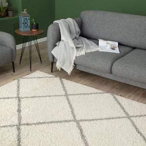 Alfombra Peluda Marroquí Color Marfil, 500 cm, Fabricada a Máquina, de Poliéster, para Pasillo, Sala de Estar, Dormitorio, Habitación Juvenil - Product Image 6