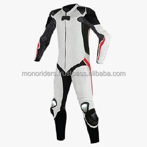 Combinaison de course en cuir personnalisée pour adultes Mono Riders pour karts, motos, motocross - Respirante, coupe-vent, grande taille - Product Image 1