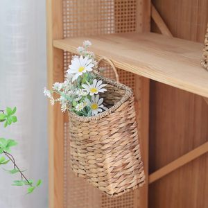 Handmade Woven Hanging <b>Basket</b> Water Hyacinth Hanging <b>Wall</b> <b>Basket</b> Wicker Handmade <b>Baskets</b> for Garden Farmhouse Home - Product Image 3