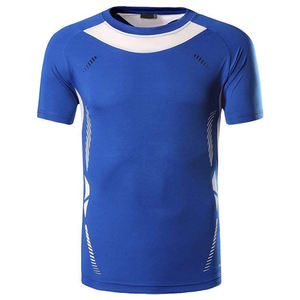 T-shirts de sport en satin 100 % coton anti-plis personnalisés pour hommes, impression numérique, respirants, séchage rapide, pas chers, vente en gros - Product Image 3