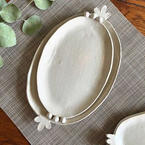 Colorful Ceramic Serving Platter <b>Tray</b> Designed For Diwali Dinner Parties With Traditional Sweets And Savory <b>Snacks</b> - Product Image 5