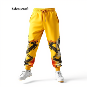Mi-taille léger écologique à séchage rapide hommes survêtement pantalons de survêtement doux imprimé décontracté Gym Streetwear confortable tenue quotidienne - Product Image 2