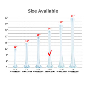 VTW0124WT - Vase Tour Eiffel blanc - 24 - Product Image 4