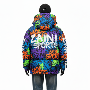 Chaqueta acolchada para mujer 300 GSM carcasa de poliéster forro interior suave estampado Transferencia de Calor logotipo personalizado ropa de invierno chaqueta para mujer - Product Image 2