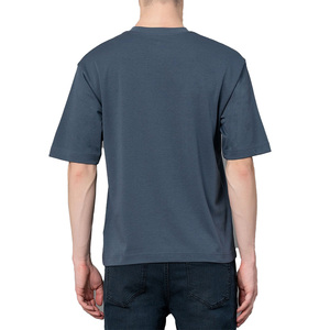 เสื้อยืดผู้ชายสไตล์สตรีทแวร์ ผ้าฝ้ายผสมใยไผ่ สีพื้น ทรงโอเวอร์ไซส์ หนานุ่ม สไตล์วินเทจ ไซส์ใหญ่ ระบายอากาศได้ดี - Product Image 4