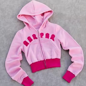 Conjunto de pantalones de chándal acampanados con capucha y cremallera 3D de 2 piezas para mujer, Polar Chaqueta de algodón, pantalones de tiro bajo, técnica lavada, Hip Hop de invierno - Product Image 3