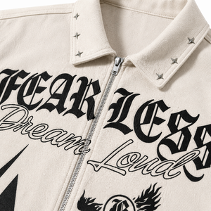 Camisa Oversize Personalizada para Hombre con Cremallera, Manga Corta, Corte Holgado, Estilo Urbano, Estampado Gráfico de Estrellas, Venta al por Mayor OEM - Product Image 6