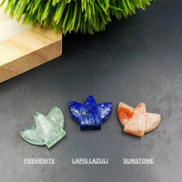 Pierres précieuses de haute qualité sculptées à la main en forme d'aigle, à dos plat, polies, pour la fabrication de bijoux, gemmes mélangées, effet de couleur bleu feu