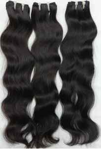 Extensiones de encaje de onda del cuerpo Remy Virgen sin procesar indio pelucas de estilo de onda recta de Color negro Natural Super doble dibujado - Product Image 2