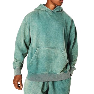 Custom Lightweight Acid Wash Hoodies Men 100% Cotton Pullover Hoodie OEM Streetwear Oversized Vintage Washed Hoodie - Product Image 1