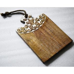 Ensemble de 2 planches à découper rectangulaires en bois d'acacia faites à la main, personnalisées pour la maison, l'hôtel, le restaurant, naturelles - Product Image 5