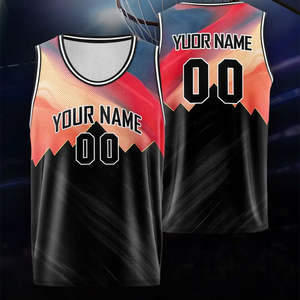 Maillot de basket-ball à motif imprimé personnalisé au design unique, en polyester pur, lavage rapide, service OEM, maillot de basket-ball - Product Image 3