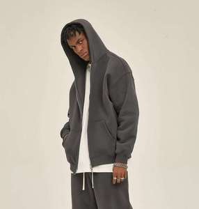 เสื้อฮู้ดมีซิปสำหรับผู้ชายเสื้อฮู้ดมีซิปพิมพ์ลายสตรีทมีฮู้ดแนวสตรีทคุณภาพระดับพรีเมียมสั่งพิมพ์ลายได้ - Product Image 2