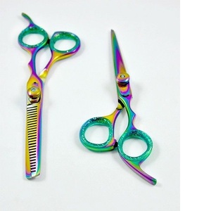 Juego de tijeras de adelgazamiento para corte de cabello profesional, cuchillas de acero inoxidable, Kit de tijeras de peluquero económico para uso en salón de belleza - Product Image 1