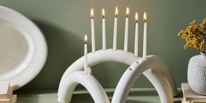 Menorah <b>Candlestick</b> <b>Holder</b> Metal (<b>Brass</b>/Aluminium/Stainless Steel) for 3-9 Lights Jewish Home Hanukkah Decoration Handmade - Product Image 6