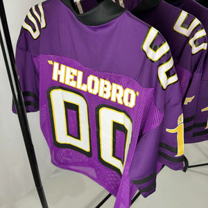 Camisetas de baloncesto y fútbol de malla holgadas con cuello en V, estampado serigrafiado, corte cropped y estilo oversize, venta al por mayor - Product Image 2