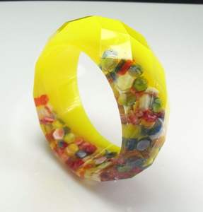 Joyería de moda resina acrílico pulsera brazalete exagerado deslumbrante Multicolor ancho Irregular cuadrado acrílico pulseras para mujeres - Product Image 1