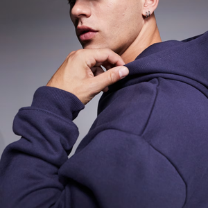 Sweat à capuche unisexe surdimensionné en molleton épais 100 % coton, imprimé sur mesure, à épaules tombantes, modèle OEM 2026 - Product Image 3