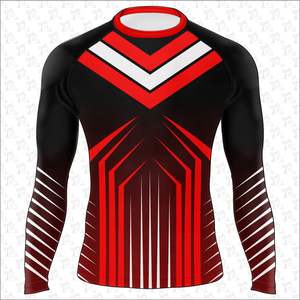 Camisa de compresión con impresión personalizada, manga larga, deportes de surf, logotipo personalizado, material de poliéster, impresión por sublimación, protector de erupción para hombres - Product Image 1