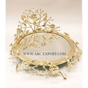 Bandeja para servir de nácar de gran tamaño, tapa de cristal, elegante bandeja de madera para Chocolate para postres, pastelería para decoración de Ramadán Eid - Product Image 2