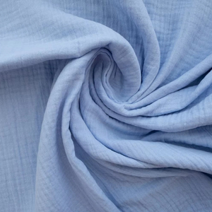 High Quality 100% Organic Cotton Liberty Soft <b>Double</b> Printing Plain Muslin Fabric for Baby Clothing Use for Bags and Covers - Product Image 1