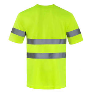 Premium <b>High</b> <b>Vis</b> Waterproof <b>T</b>-<b>shirt</b> 100% Polyester Short Sleeves LED Flash Reflective <b>Shirts</b> Men Customized - Product Image 3