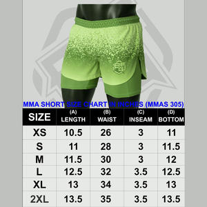Short de compression MMA à impression par sublimation personnalisée pour homme, tissu de jogging et d'entraînement sans GI, léger en basse quantité minimale de commande - Product Image 5