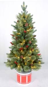 Decorated Christmas Trees with <b>Pinecones</b> & Berries – Mini & Small Pre-Lit Potted Trees 45–120cm - Product Image 6