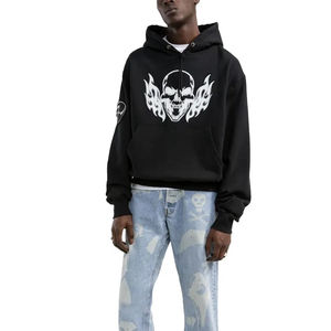 Sudaderas con capucha de algodón de peso pesado vintage personalizadas Estilo lavado con ácido de gran tamaño lavado al sol desgastado para el invierno - Product Image 1