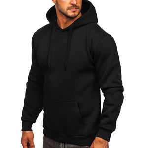 Sweat à capuche personnalisé pour homme en molleton de coton, 100 % coton, motif uni, écologique, respirant, faible MOQ disponible, devant - Product Image 6