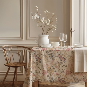 Nappe rectangulaire à imprimé floral de pays français tissu de coton lourd Gsm pour décor de Table de fête intérieure et extérieure GRS GOTS Living - Product Image 3