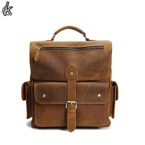 Directo de fábrica Retro Hombres Mochila Mejor Calidad Real Cuero Al Por Mayor Precio Barato - Product Image 5
