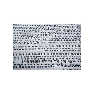 Alfombra de Bambú y Seda Azalea, Anudada a Mano, Modelo AKBS-1105, Gris y Negro, Diseño Abstracto, Rectangular, con Diseño de Patchwork, 10 mm, para Sala de Estar o Pasillo - Product Image 3