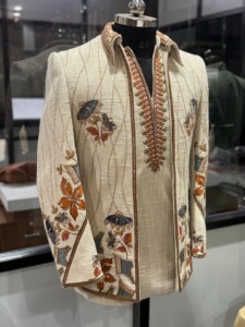Dernière Veste de Marié Jodhpuri Brodée Florale pour Homme, Costume de Mariage Indo-Occidental, Manteau Designer Bandhgala, Tenue Ethnique Indienne de Prince - Product Image 3