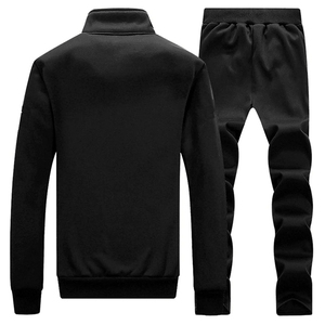 Chándal deportivo con cremallera para hombre, chaqueta con cremallera completa y joggers a juego, entrenamiento de gimnasia, ropa atlética informal para correr, secado rápido - Product Image 2