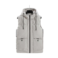 Haute qualité à la mode hiver demi sans manches veste respirant vers le bas bouffant gilet capuche grande taille respirant mode personnalisée