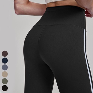 Femmes respirant sport pleine fermeture éclair vestes avant Yoga évasé Leggings deux pièces vêtements de sport vêtements d'entraînement ensemble de survêtement - Product Image 5
