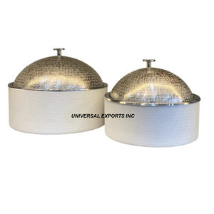 Casserole de luxe en métal noir fini Hotpot design créatif fait à la main nouveau réchauffeur d'aliments en métal de qualité supérieure - Product Image 2