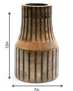 Vase à fleurs en bois de style ferme moderne, éco-responsable, transparent et glacé, prix de gros pour les magasins de détail et l'exportation - Product Image 4