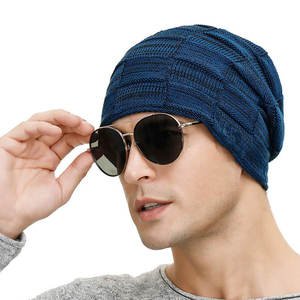 Bonnets d'hiver pour hommes, tricotés sur mesure, 100% laine, chapeau chaud, doux, excellente qualité, fabrication professionnelle, motif à pois - Product Image 4