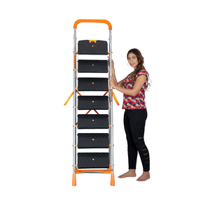 Échelle pliable en acier allié industriel Parasnath à 7 marches avec marches en plastique antidérapantes 7,2 pieds pour usage domestique - Product Image 2