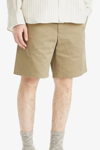 Classic <b>Mens</b> <b>Khaki</b> Cotton <b>Shorts</b> with Elastic Waistband and Button Closure Comfortable Casual Summer Wear for Everyday Use - Product Image 2