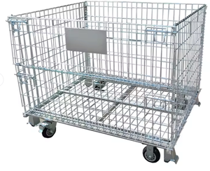 OEM/ODM Metal çelik tel örgü depo lojistiği istiflenebilir tel örgü konteyner nakliye kutusu sepet konteyner hafif yükler için - Product Image 3