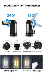 ไฟแคมป์ปิ้ง LED แบบชาร์จไฟได้ OEM พร้อมขาตั้งกล้องแบบยืดหดได้ ไฟทำงานกลางแจ้งพร้อมขาตั้งปรับระดับได้ - Product Image 3