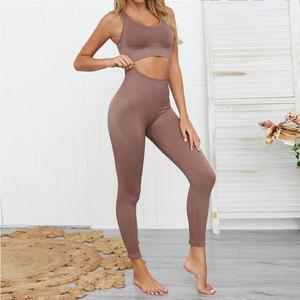 เซ็ตออกแบบใหม่เสื้อบราเลกกิ้งสั้นเอวสูงชุดเล่นโยคะพิมพ์ดิจิตอลชุดบอดี้สูทฟิตเนส - Product Image 5