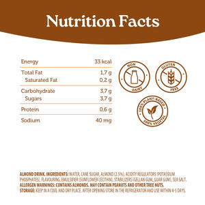 Boisson à base d'amandes OraSi Barista pour professionnels, 1 litre, 12 unités, durée de conservation de 420 jours - Product Image 2