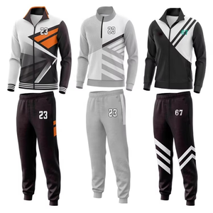 Chándal deportivo personalizado de poliéster 100%, estilo de invierno con cremallera, chándal para correr con sublimación completa, logotipo de impresión - Product Image 2